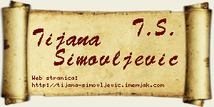 Tijana Simovljević vizit kartica